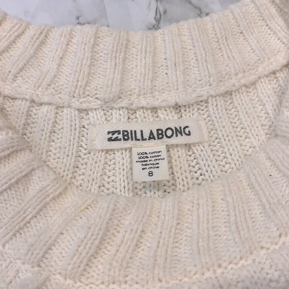 Billabong Cream Knit Jumper - Picture 8 of 8